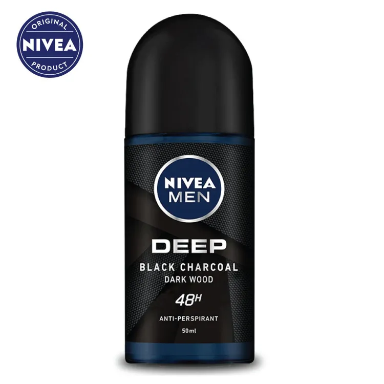 Nivea Men Deep Black Charcoal Darkwood Roll on (50ml)